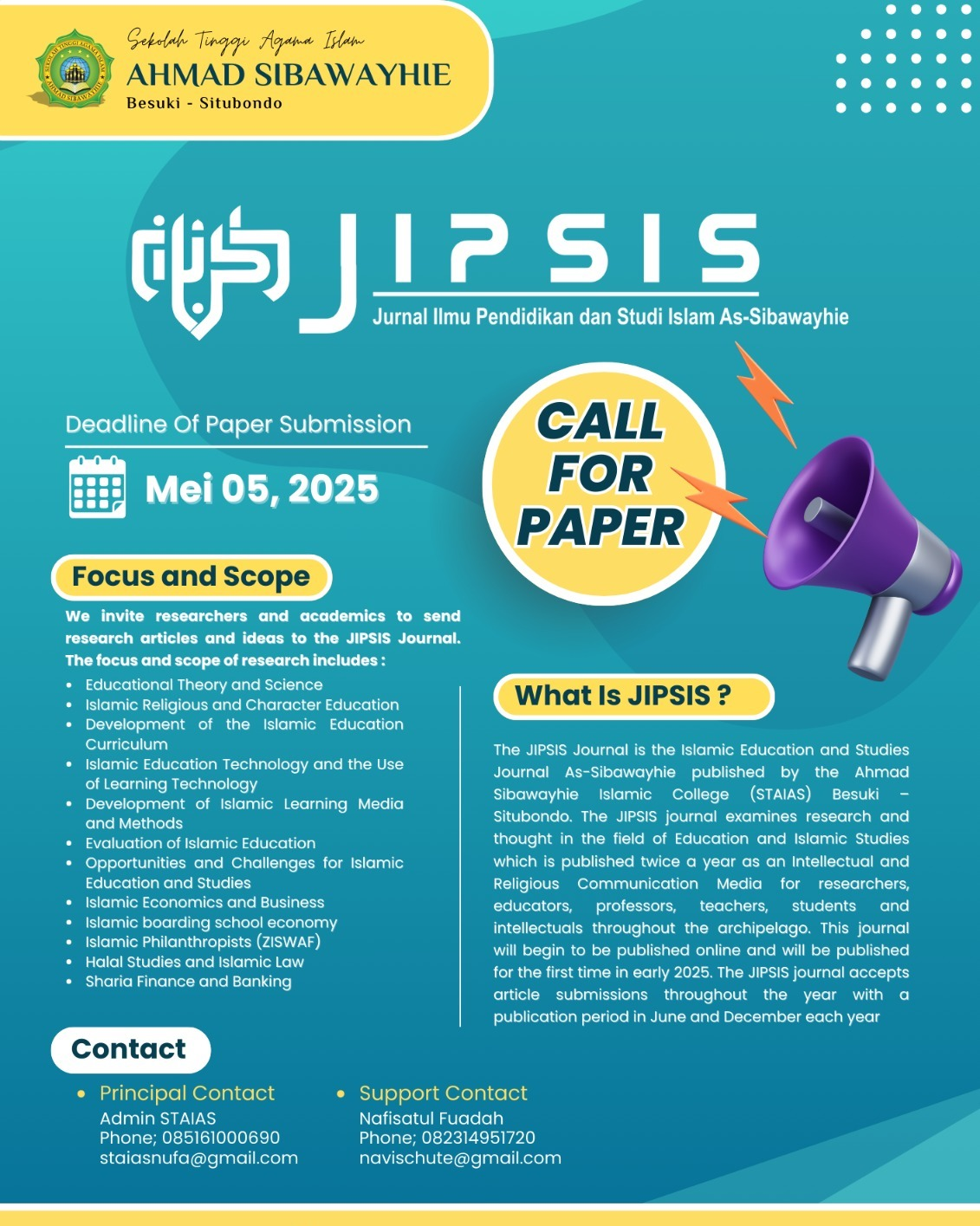 					View Vol. 1 No. 1 (2025): Jurnal Ilmu Pendidikan dan Studi Islam As-Sibawayhie
				